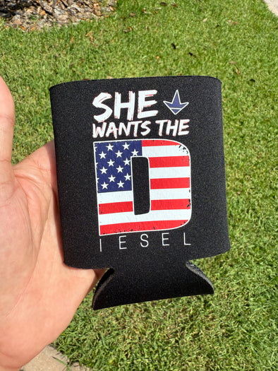 She Wants the Diesel Americana Koozie - Luckless Outfitters