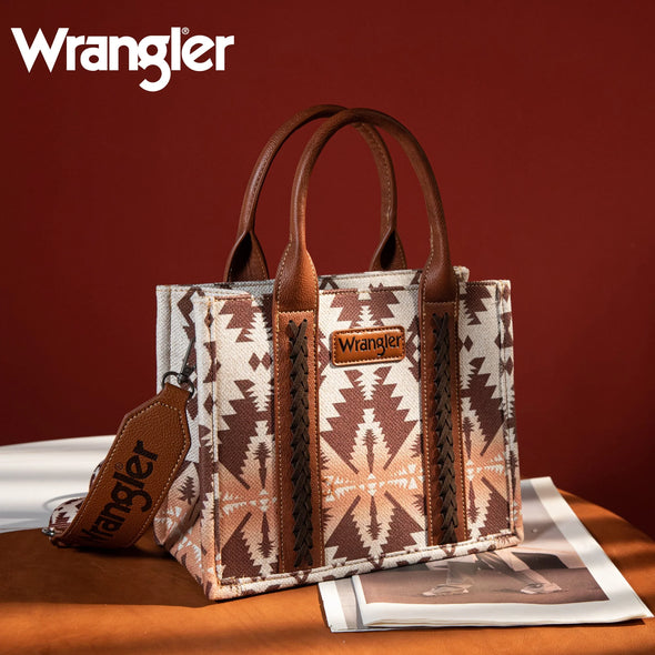 Wrangler Southwestern Canvas Tote - Light Coffee