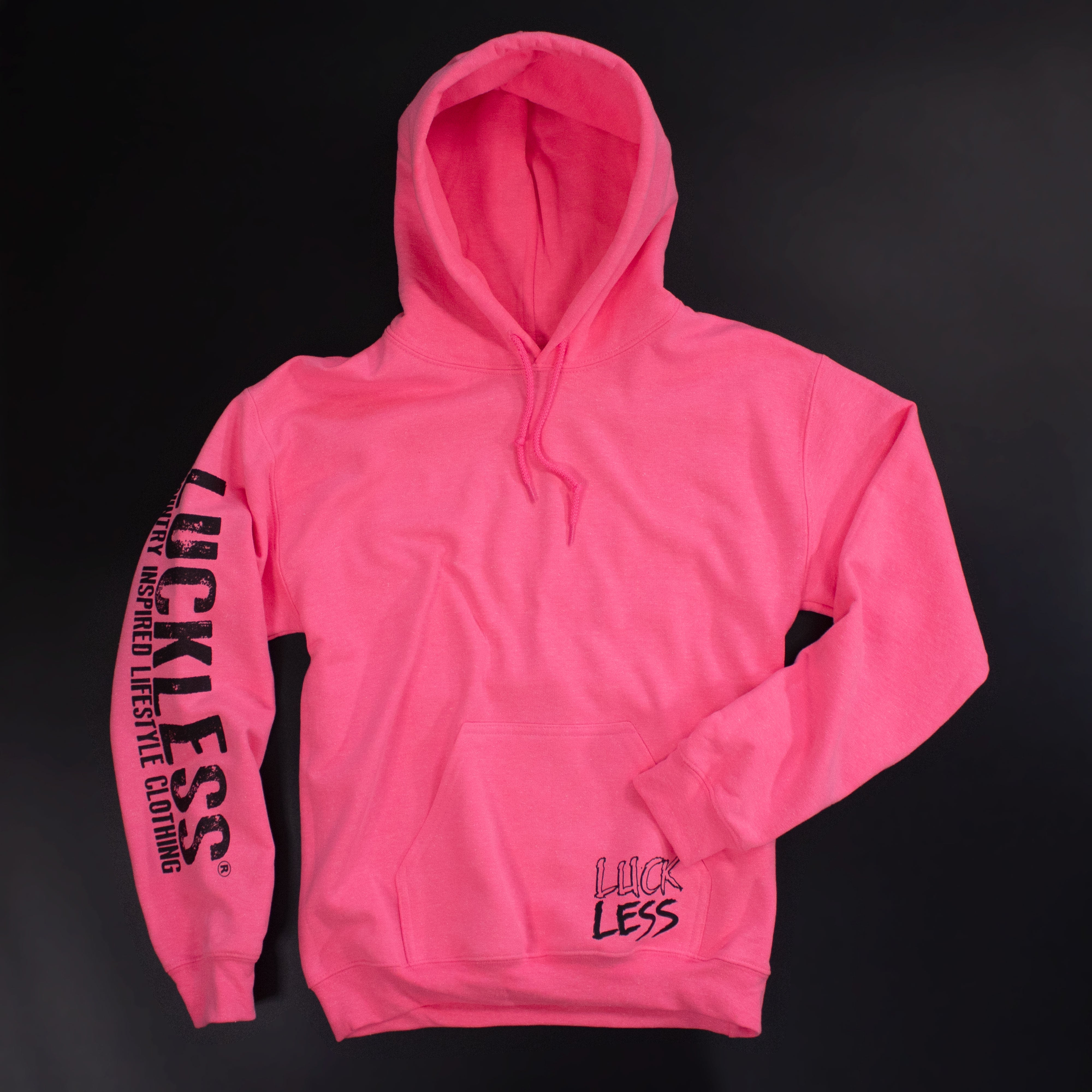 Look Pretty Play Dirty Hoodie  Neon Pink – Luckless Outfitters