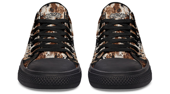 Bleach Cowhide Low Tops