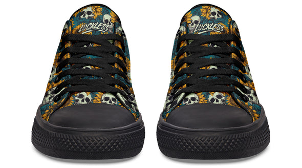 Sunflower And Skulls Low Tops