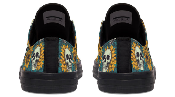 Sunflower And Skulls Low Tops