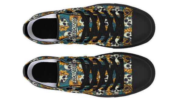 Sunflower And Skulls Low Tops