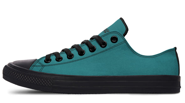 Sunflower And Skulls Teal Low Tops