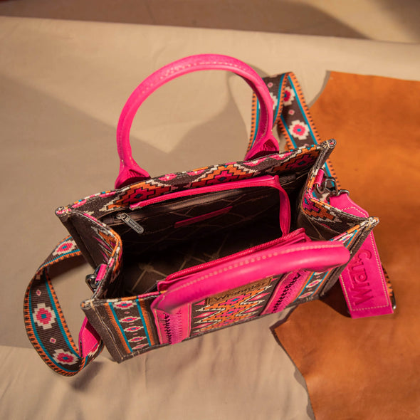 Wrangler Southwestern Canvas Tote - Hot Pink