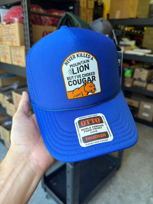 Choked a Cougar Trucker Hat Luckless Outfitters