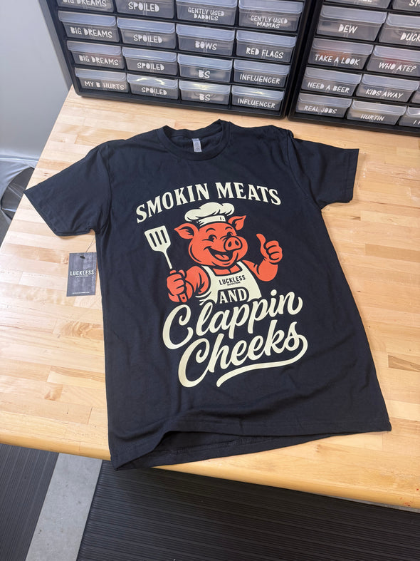 Smokin Meats and Clappin Cheeks Tee Luckless Outfitters