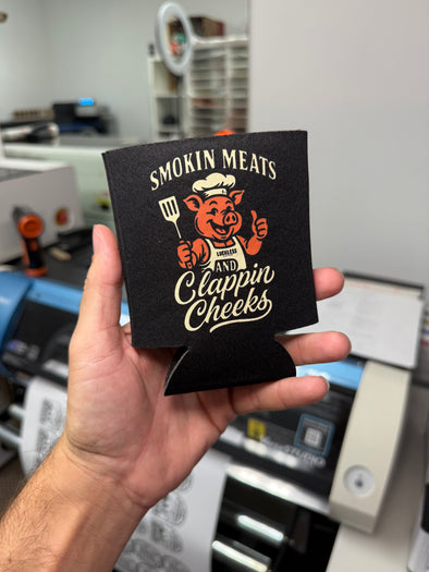 Smokin Meats and Clappin Cheeks Koozie Luckless Outfitters