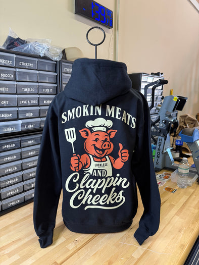 Smokin Meats and Clappin Cheeks Hoodie Luckless Outfitters
