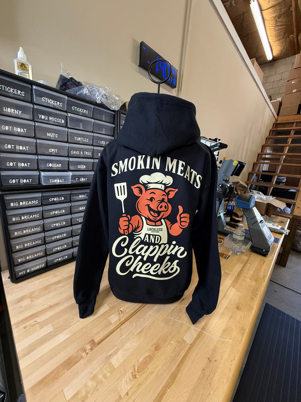 Smokin Meats and Clappin Cheeks Hoodie Luckless Outfitters