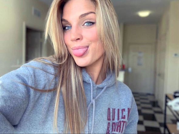 The Original Ash/Maroon "Quick & Dirty" Hoodie by Muddy Apparel