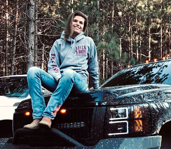 The Original Ash/Maroon "Quick & Dirty" Hoodie by Muddy Apparel