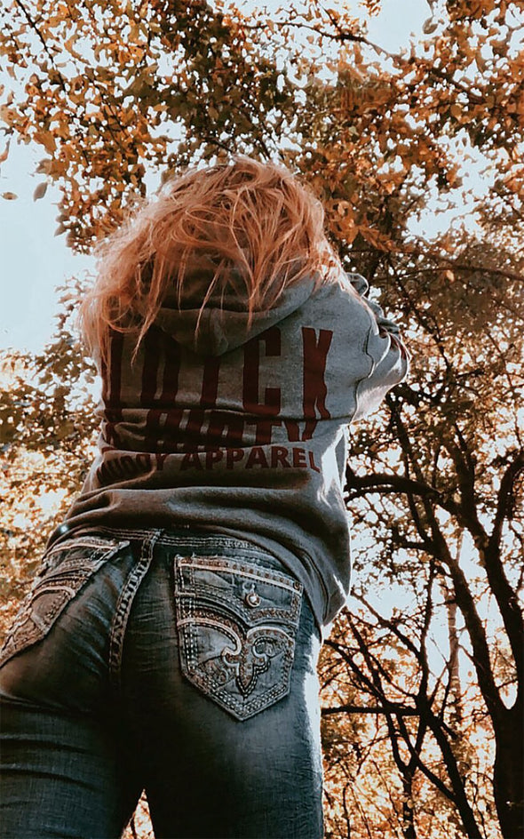 The Original Ash/Maroon "Quick & Dirty" Hoodie by Muddy Apparel