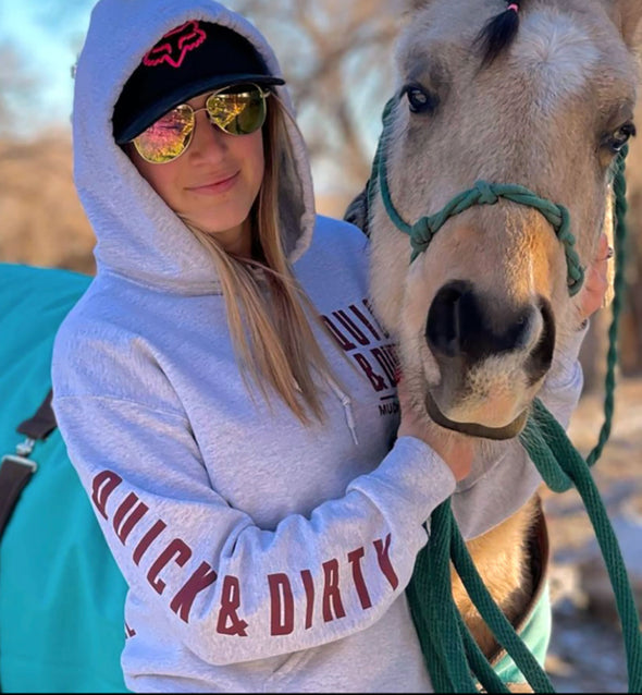 The Original Ash/Maroon "Quick & Dirty" Hoodie by Muddy Apparel