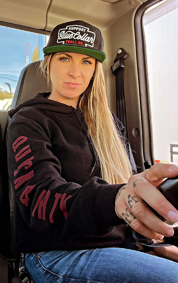 The Original Black/Maroon "Quick & Dirty" Hoodie by Muddy Apparel