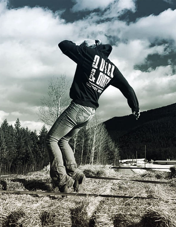 The Original Black/White "Quick & Dirty" Hoodie by Muddy Apparel