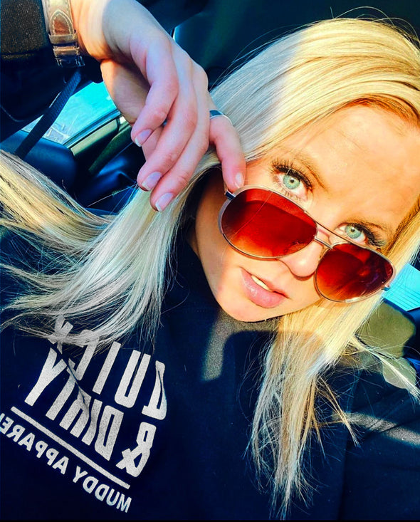 The Original Black/White "Quick & Dirty" Hoodie by Muddy Apparel
