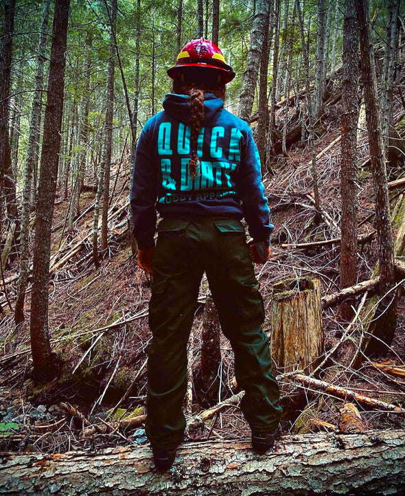 The Original Indigo Blue/Turquoise "Quick & Dirty" Hoodie by Muddy Apparel