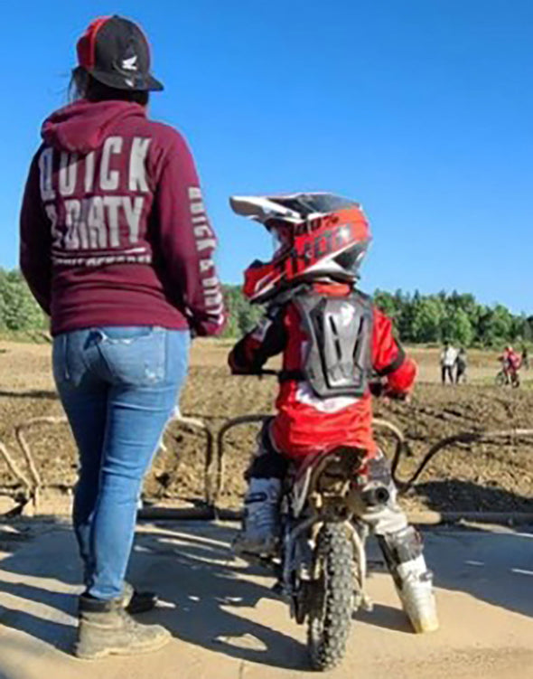 The Original Maroon/Gray "Quick & Dirty" Hoodie by Muddy Apparel