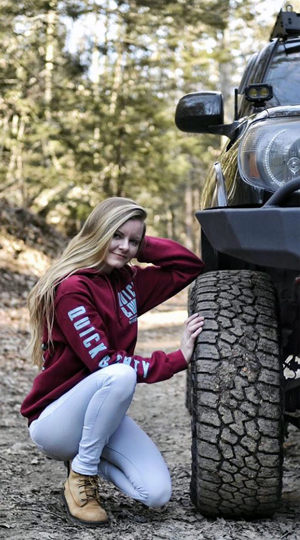 The Original Maroon/Gray "Quick & Dirty" Hoodie by Muddy Apparel