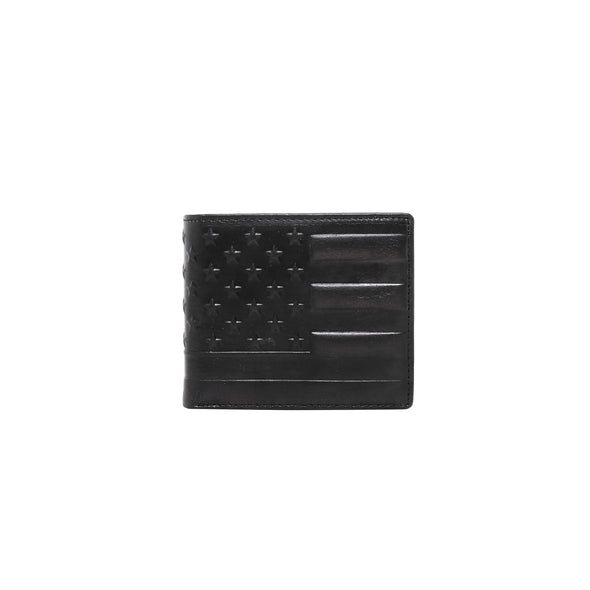 Men's Leather RFID Wallet USA Flag