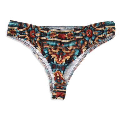 Aztec Thong | Turquoise + Rusty