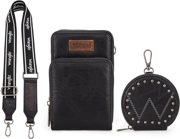 Wrangler Crossbody Cell Phone Purse | Black