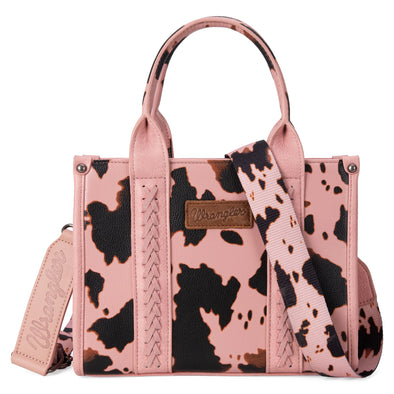 Wrangler Cow Print Concealed Carry Tote/Crossbody - Pink