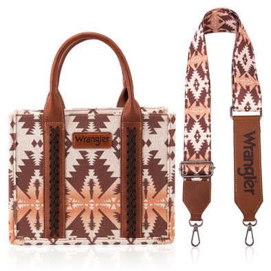 Wrangler Southwestern Canvas Tote - Light Coffee