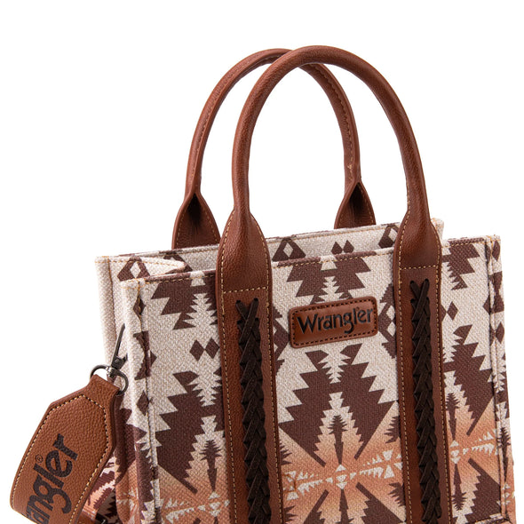 Wrangler Southwestern Canvas Tote - Light Coffee