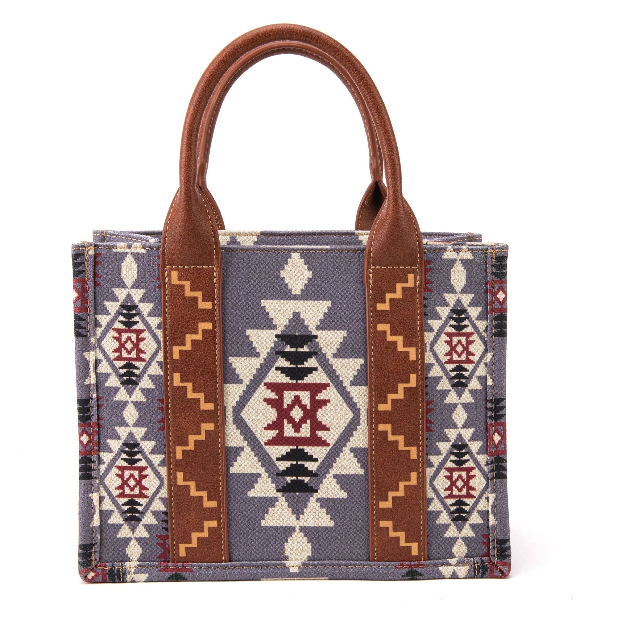 Southwestern Print Cross Body Canvas Mini Tote