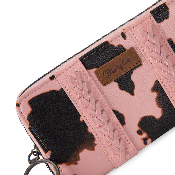 Wrangler Cow Print Wallet - Pink