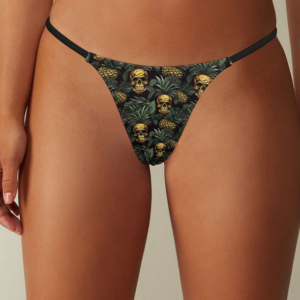 Pineapple Skull Thong