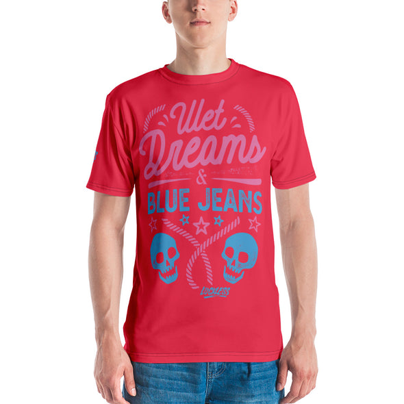 Wet Dreams & Blue Jeans | Unisex Premium Tee Radical Red