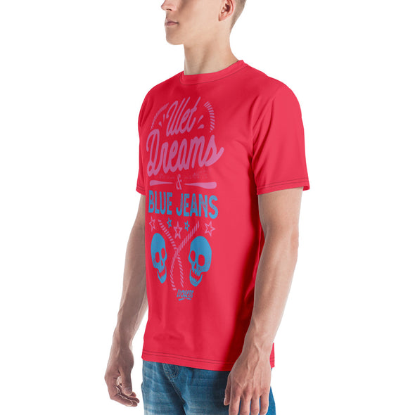 Wet Dreams & Blue Jeans | Unisex Premium Tee Radical Red