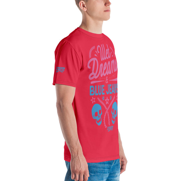 Wet Dreams & Blue Jeans | Unisex Premium Tee Radical Red