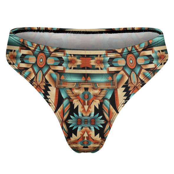 Aztec Thong | Turquoise + Rusty
