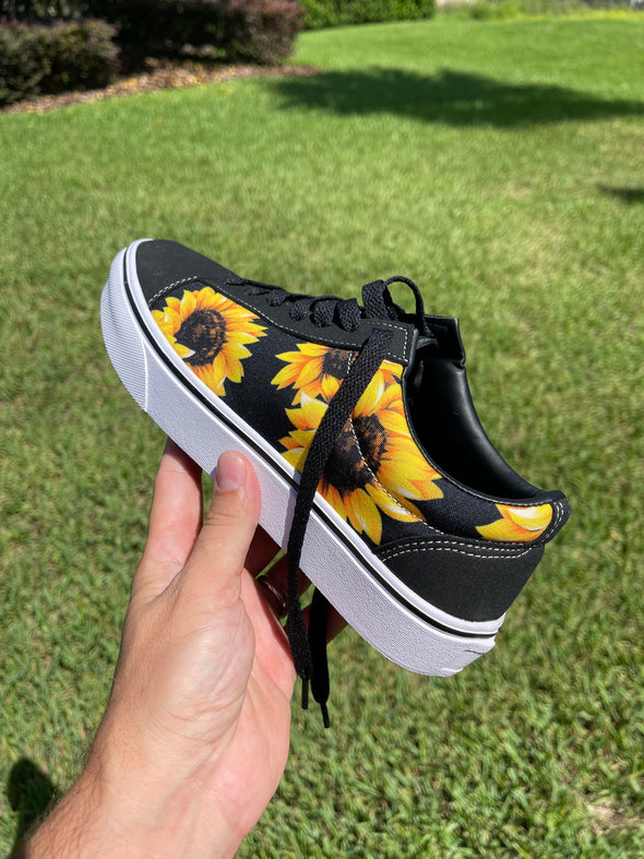 Sunflower Lace-Up Women's Standard Shoe