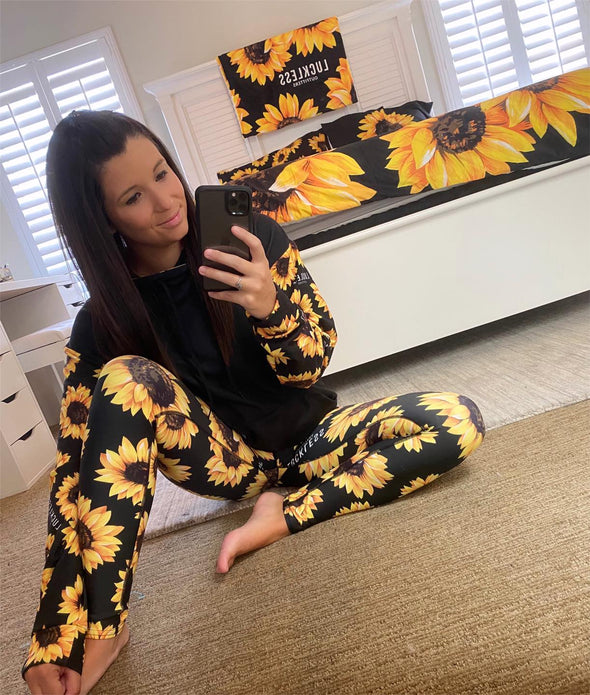 Sunflower Blocked Unisex Hoodie - Luckless Outfitters - Country - Apparel - Music - Clothing - Redneck - Girl - Women - www.lucklessclothing.com - Matt - Ford Parody - Concert - She Wants the D - Lets Get Dirty - Mud Run - Mudding - 