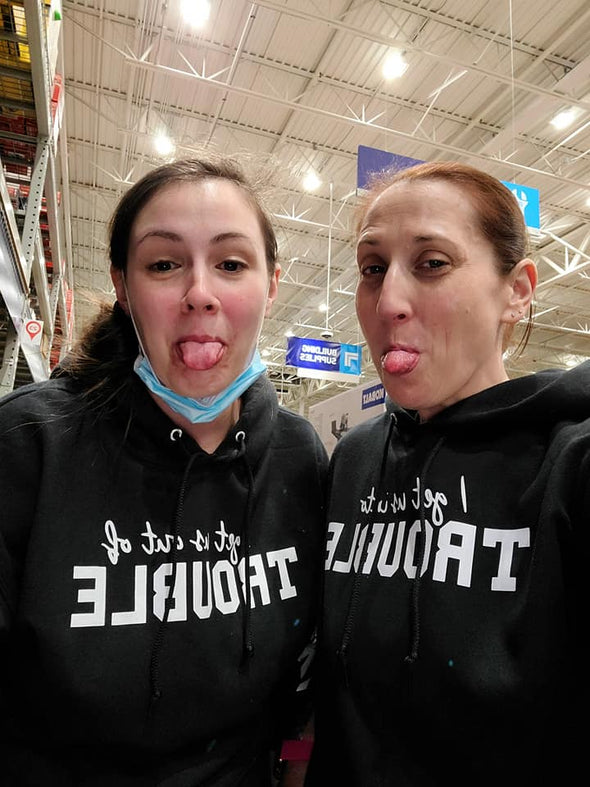 In And Out Of Trouble Best Friend Hoodies Set Of 2 - Luckless Outfitters