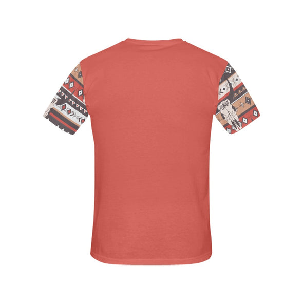 Women's Inked Tee - Longhorn + Indian Red
