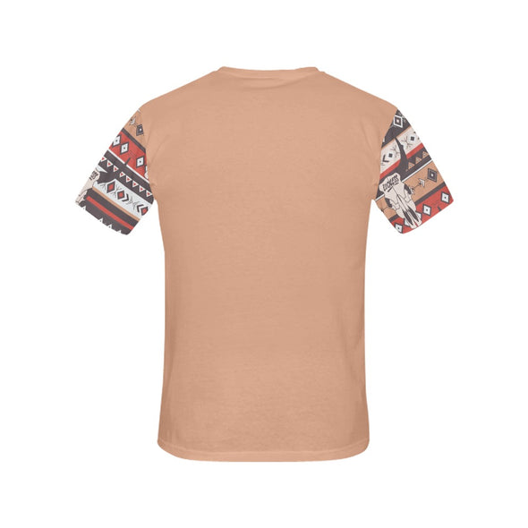 Women's Inked Tee - Longhorn + Dark Salmon