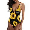 Sunflower Lace Back One Piece Swimsuit - Luckless Outfitters - Country - Apparel - Music - Clothing - Redneck - Girl - Women - www.lucklessclothing.com - Matt - Ford Parody - Concert - She Wants the D - Lets Get Dirty - Mud Run - Mudding - 