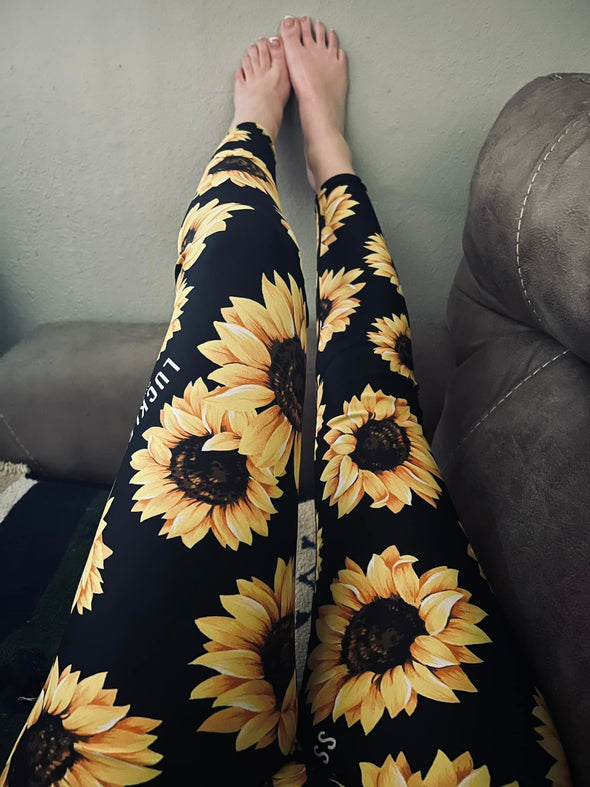 Sunflower Yoga Leggings