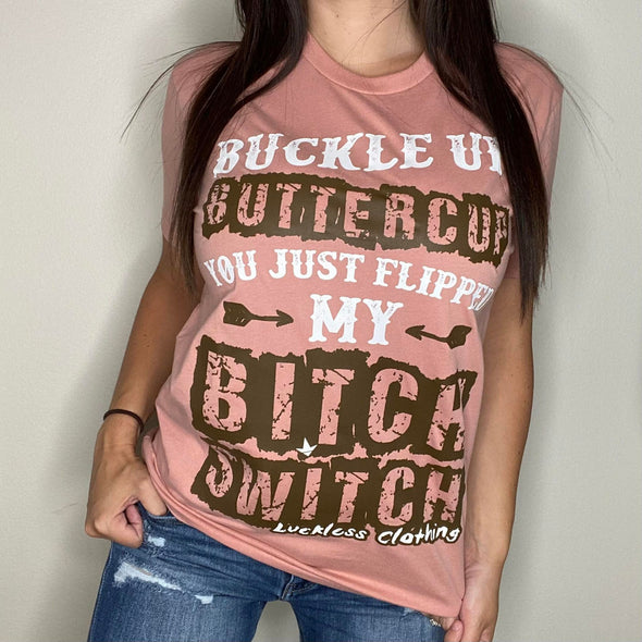 Buckle Up Buttercup Throwback Tee