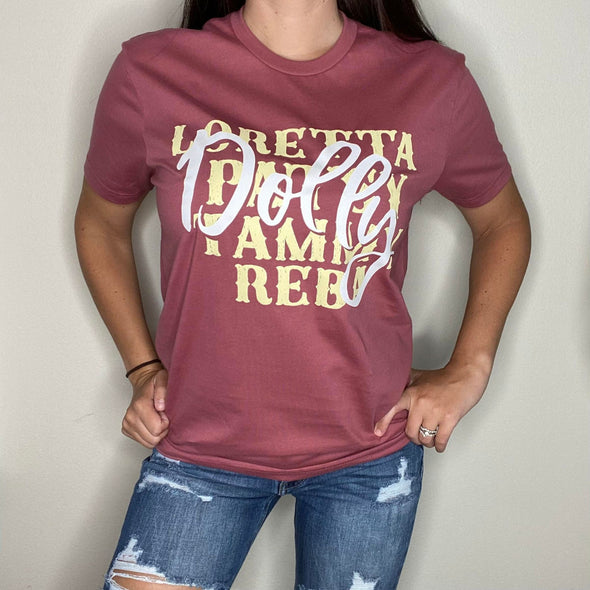 Loretta Patsy Tammy Reba Dolly Tee