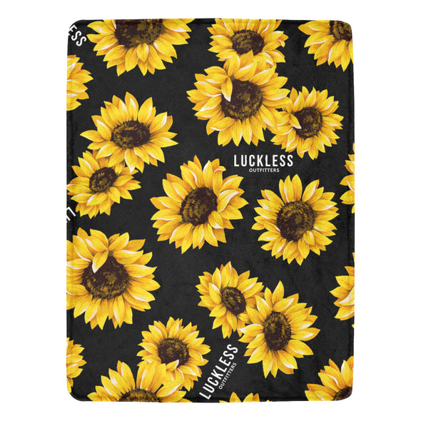 Sunflower Fleece Throw Blanket - Luckless Outfitters