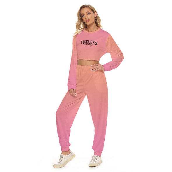 Ombre Jambo Crop Set Sun Kissed Coral
