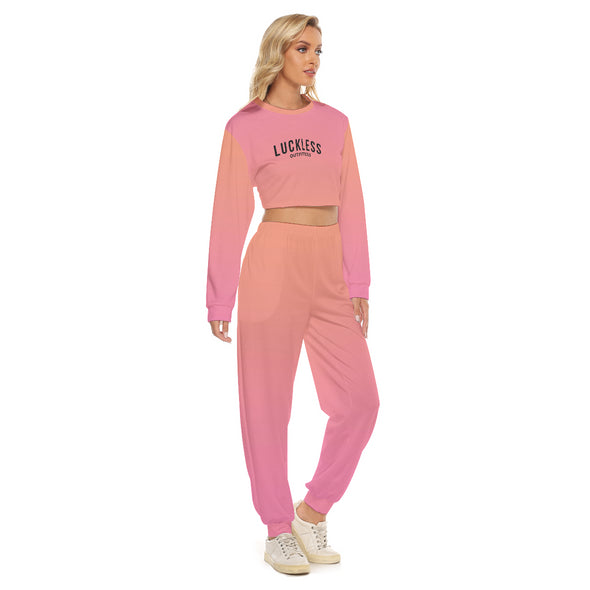 Ombre Jambo Crop Set Sun Kissed Coral