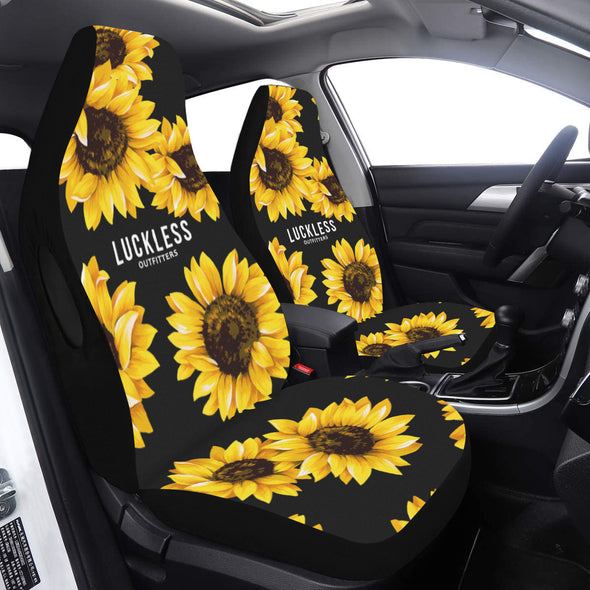 Sunflower Seat Airbag Compatible Seat Covers (Set of 2) - Luckless Outfitters - Country - Apparel - Music - Clothing - Redneck - Girl - Women - www.lucklessclothing.com - Matt - Ford Parody - Concert - She Wants the D - Lets Get Dirty - Mud Run - Mudding - 
